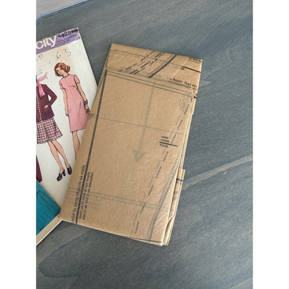 Simplicity Vintage Uncut Misses Cardigan Dress and Pants Size 10.5/12.5 No 6614 - Picture 7 of 7